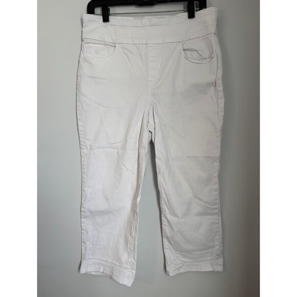 Gloria Vanderbilt, All Around Slimming Effect White Cropped Pants size 10 petite - Picture 1 of 6